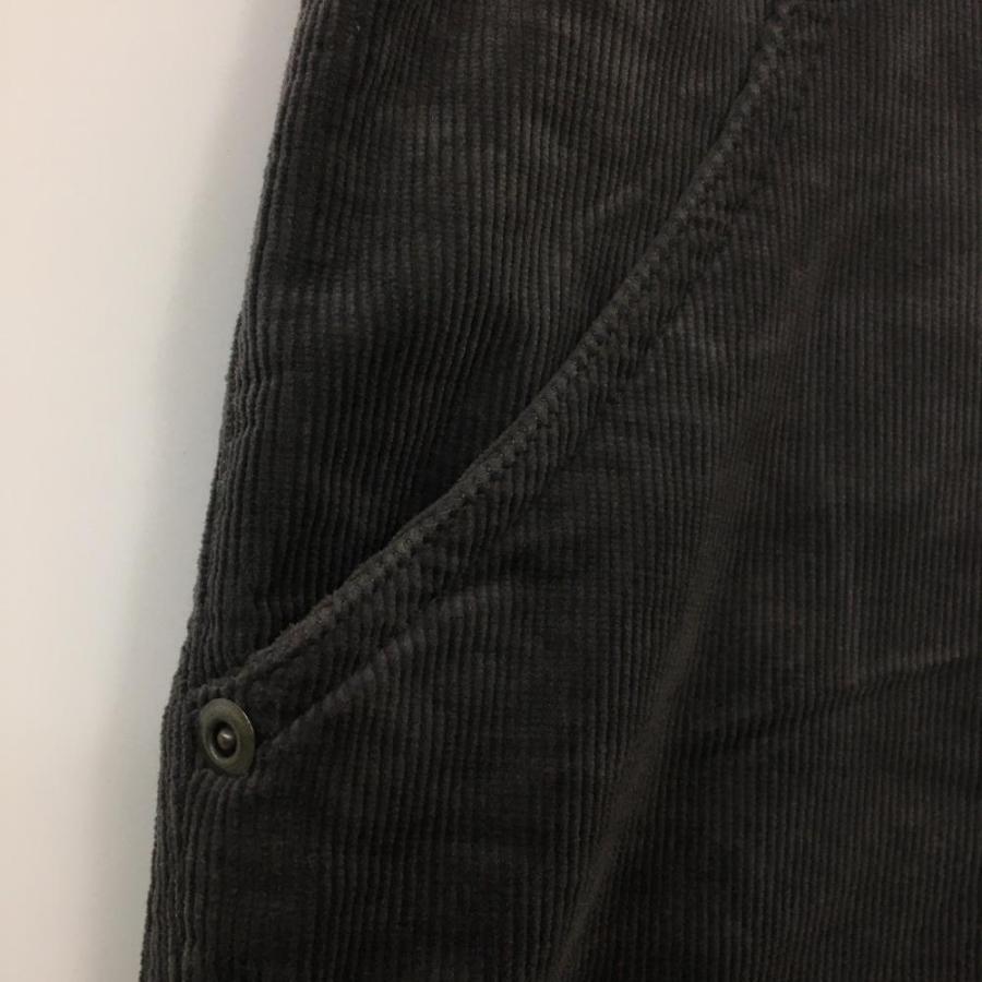 ラフアンドスウェル コーデュロイパンツ ダークグレー×白 ストレッチ