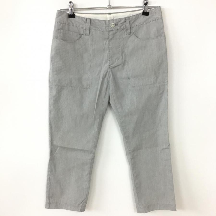 ZOY ゴルフパンツ　レディース ZOY（ゾーイ） パンツ 白×グレー 細ストライプ レディース M ゴルフ