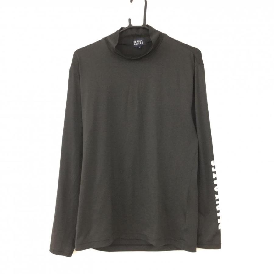 PEARLY GATES（パーリーゲイツ） インナーシャツ 黒×白 ネック袖ロゴ