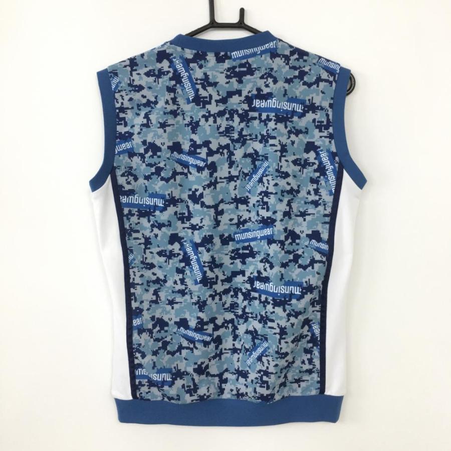Munsingwear（マンシングウェア） ベスト ブルーグリーン×ネイビー