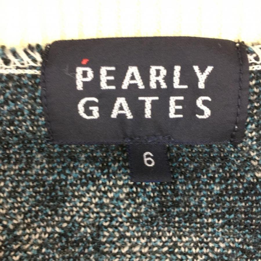 PEARLY GATES パーリーゲイツ セーター グレー×ブルーグリーン PEARLY GATES パーリーゲイツ セーター グレー×ブルーグリーン