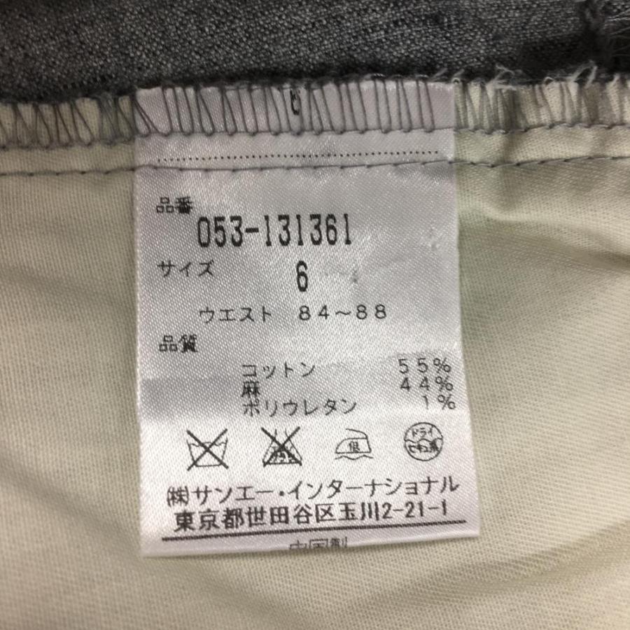 PEARLY GATES（パーリーゲイツ） パンツ グレー×白 コットン・麻混