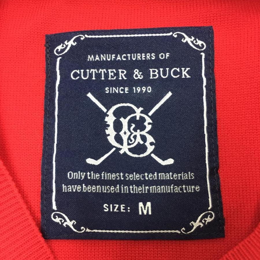 CUTTER&BUCK（カッターアンドバック） ニットセーター レッド 前ダイヤ