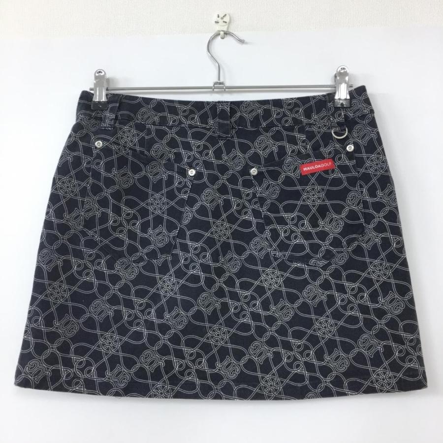マウロアゴルフ スカート マウロアゴルフ スカート ネイビー×白 総柄 日本製 コットン混
