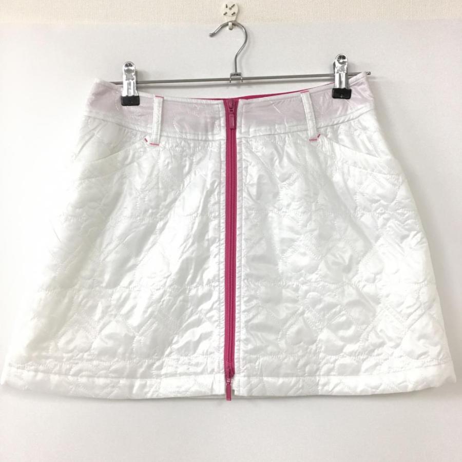 VIVA HEART（ビバハート） 中綿スカート 白×ピンク ハートキルティング