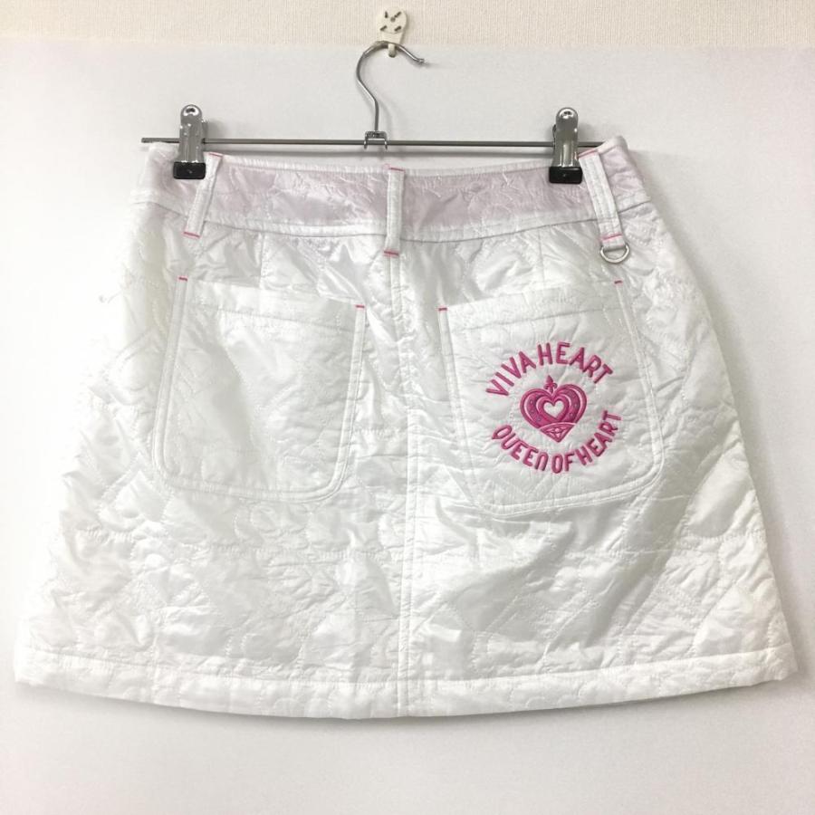 VIVA HEART（ビバハート） 中綿スカート 白×ピンク ハートキルティング