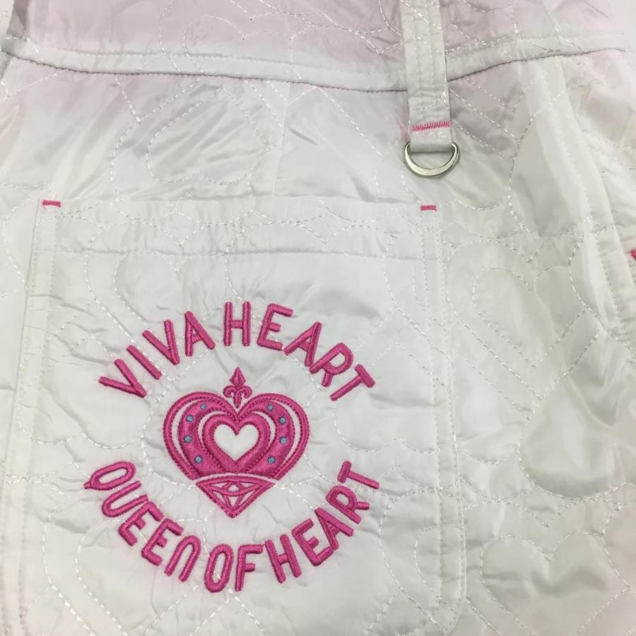 VIVA HEART（ビバハート） 中綿スカート 白×ピンク ハートキルティング
