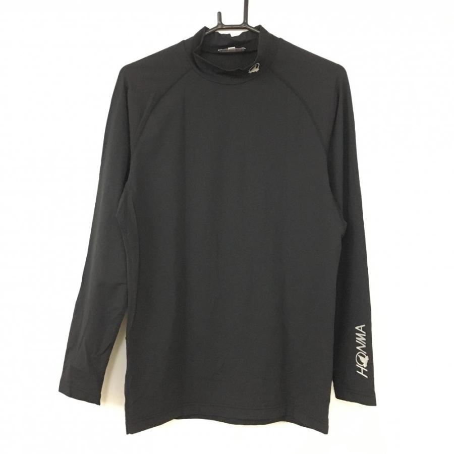 HONMA GOLF（本間ゴルフ） ホンマ インナーシャツ 黒 ハイネック 脇・背面メッシュ ストレッチ メンズ M ゴルフウェア HONM ...
