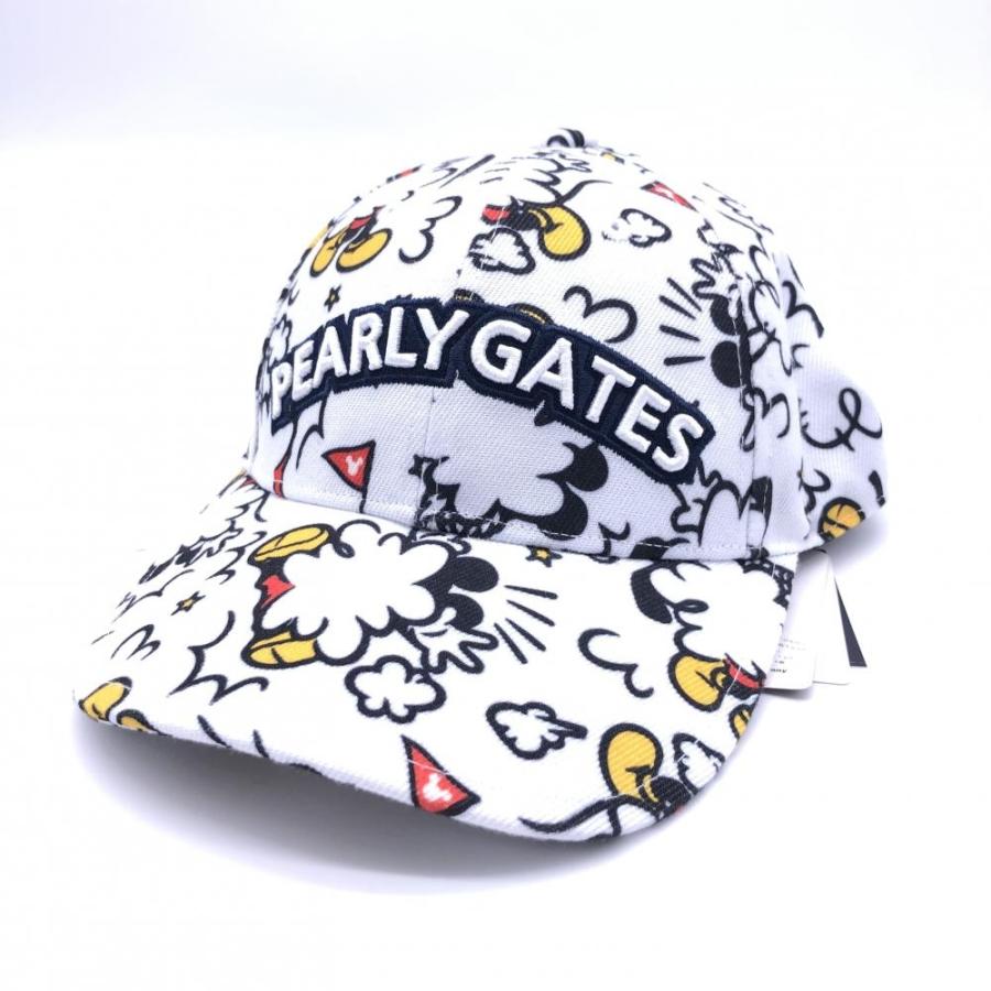 PEARLY GATES パーリーゲイツ×ディズニー キャップ 白×黒 PEARLY GATES パーリーゲイツ×ディズニー キャップ 白×黒