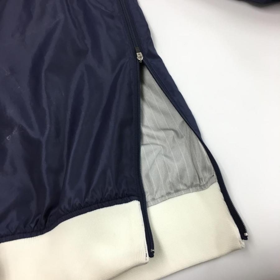 ラフアンドスウェル スニードブルゾン ネイビー×白 蓄熱裏地 Vネック
