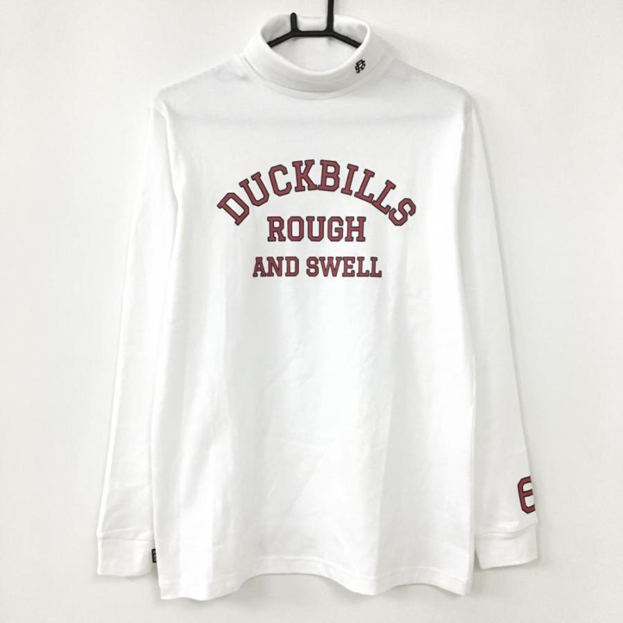 ROUGH & SWELL ラフアンドスウェル 長袖タートルネックシャツ M 白 カジュアルゴルフドットコムby PALM SPRINGSにrough&swell［ラフ