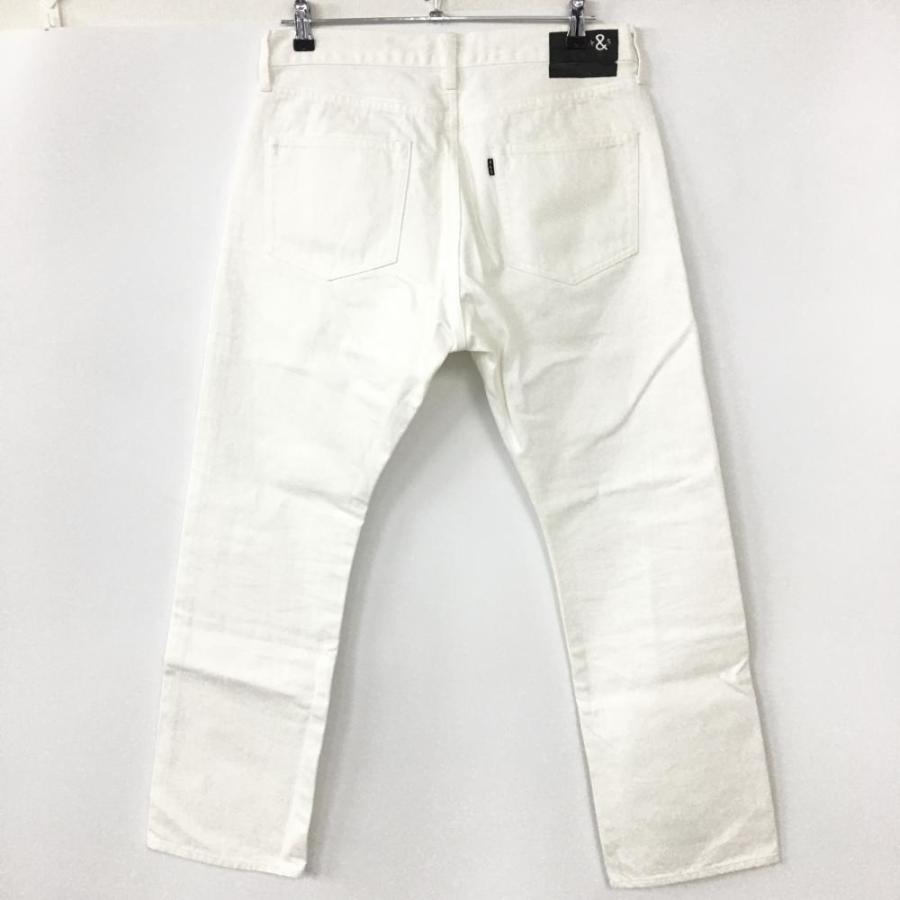rough＆swell ゴルフウェア デニムパンツ ホワイト　新品未使用 ラフアンドスウェル デニムパンツ 白 シンプル コットン100％ メンズ M