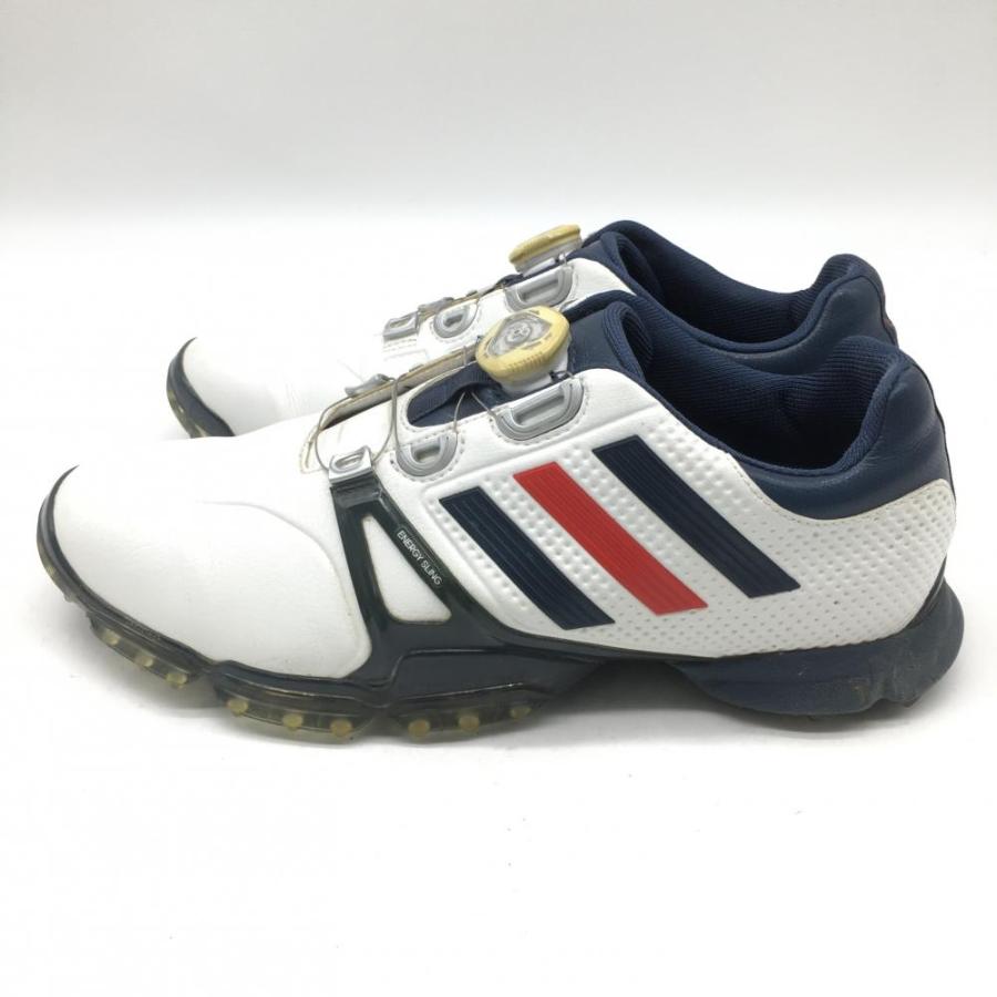 adidas（アディダス） ゴルフシューズ 白×ネイビー ボア パワーバンド