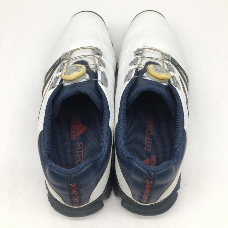 adidas（アディダス） ゴルフシューズ 白×ネイビー ボア パワーバンド
