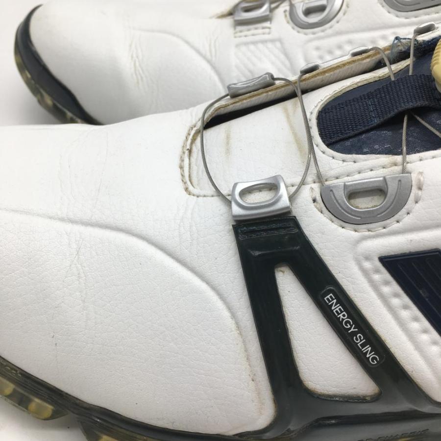adidas（アディダス） ゴルフシューズ 白×ネイビー ボア パワーバンド