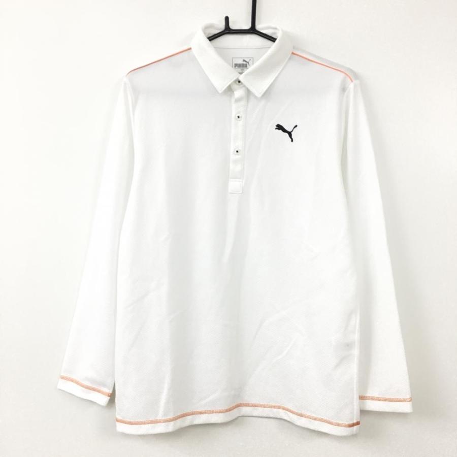 プーマ 長袖ポロシャツ 白×オレンジ 凹凸生地 メンズ L ゴルフウェア PUMA（超美品）／20%OFF価格  :1-240001107709:レオナード - 通販 - Yahoo!ショッピング