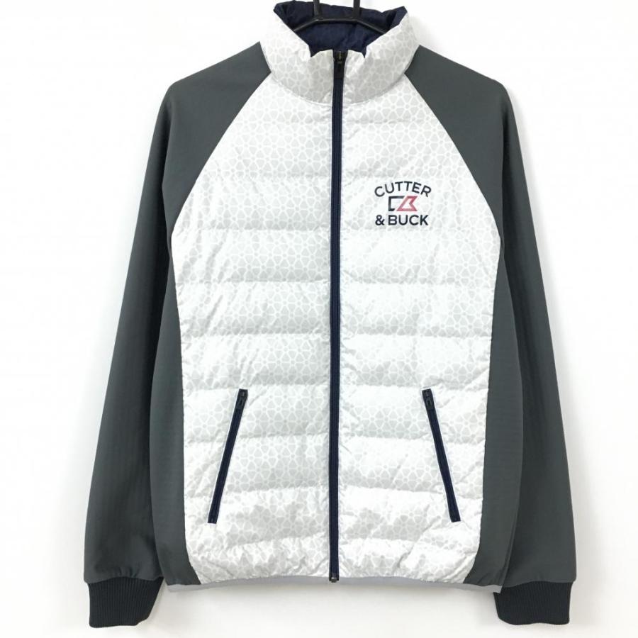 CUTTER&BUCK カッターアンドバック ダウンジャケット グレー×白 CUTTER&BUCK カッターアンドバック ダウンジャケット グレー×白