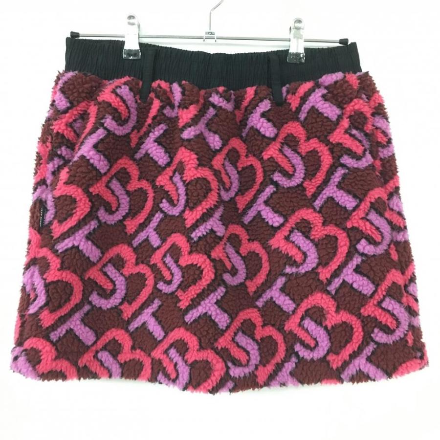 Jack Bunny!!（ジャックバニー） 異素材ボアスカート ボルドー×ピンク