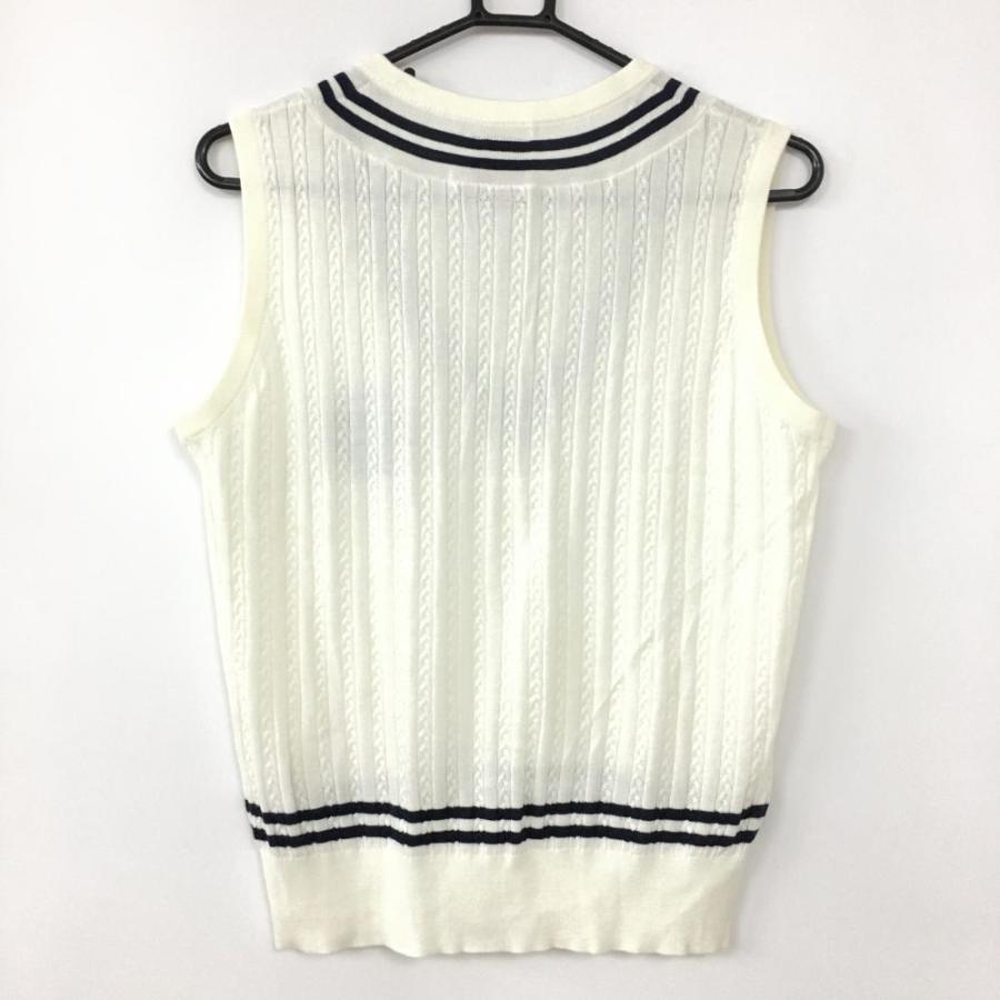 Admiral アドミラル ニットベスト 白×ネイビー Vネック ネック