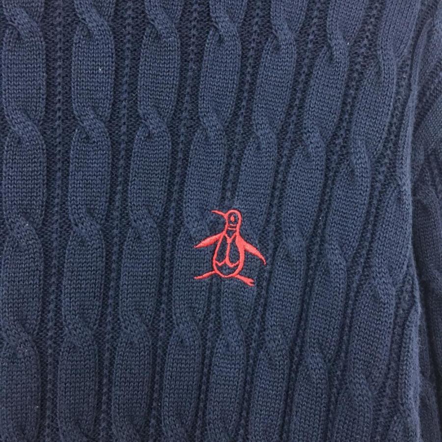 Munsingwear（マンシングウェア） セーター ネイビー×レッド ニット