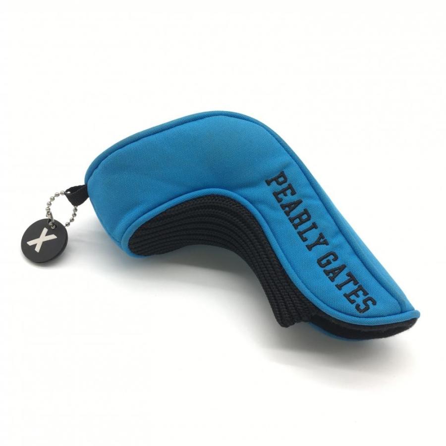 PEARLY GATES パーリーゲイツ ヘッドカバー ライトブルー×黒 UT