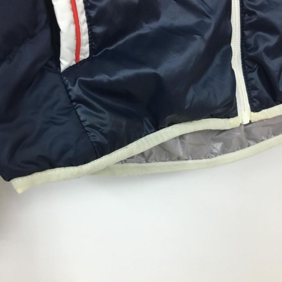 PARADISO パラディーゾ ダウンジャケット ネイビー×白 袖ロゴ ダウン90
