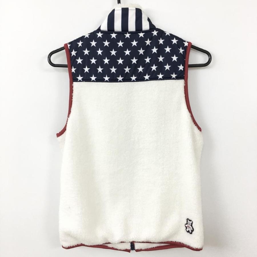 キャロウェイレディース ストライプボアフリースベスト ネイビーホワイト キャロウェイレディース ストライプボアフリースベスト ネイビー