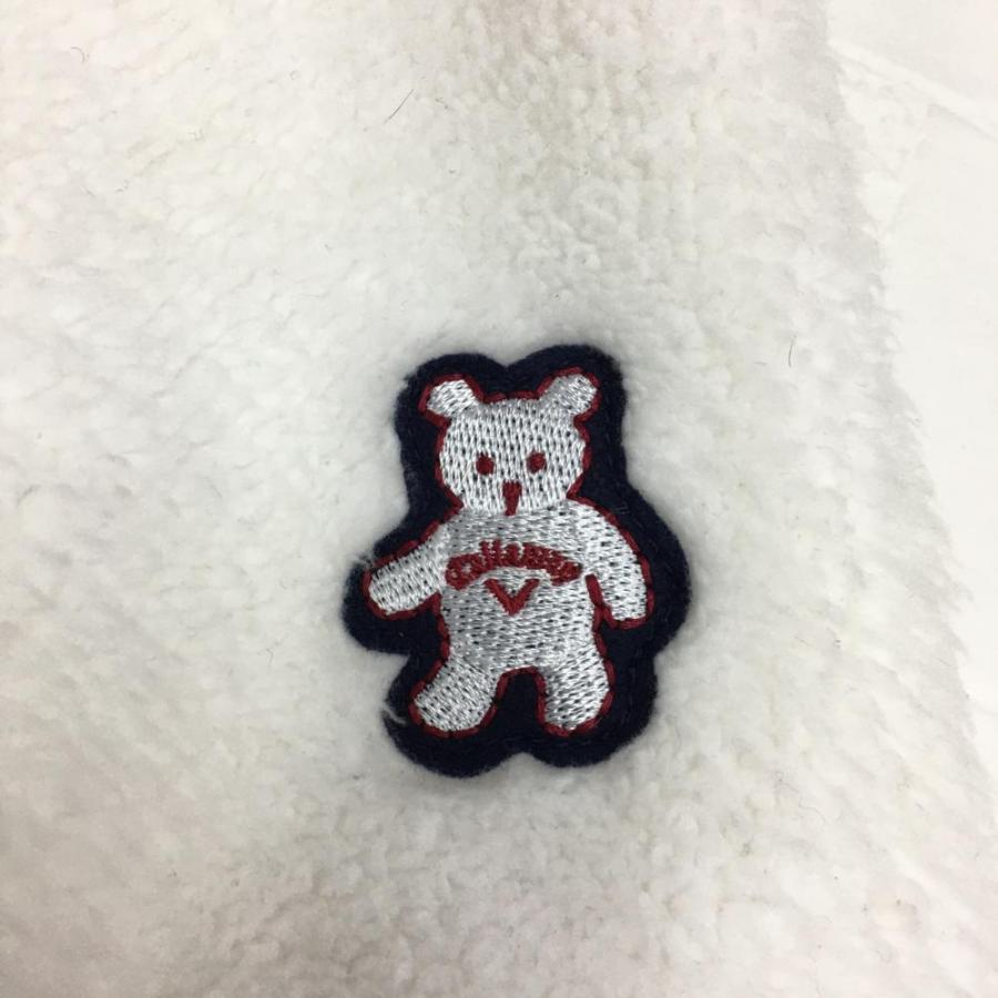 Callaway（キャロウェイ） ボア切替ベスト 白×ネイビー 一部ストライプ