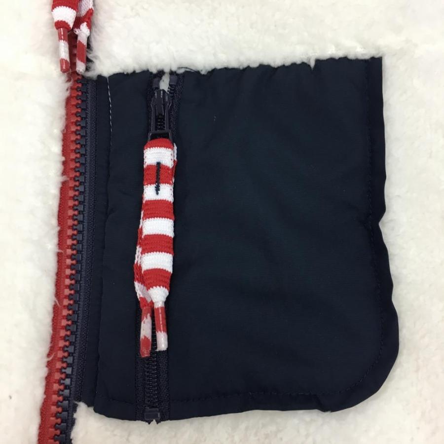 Callaway（キャロウェイ） ボア切替ベスト 白×ネイビー 一部ストライプ