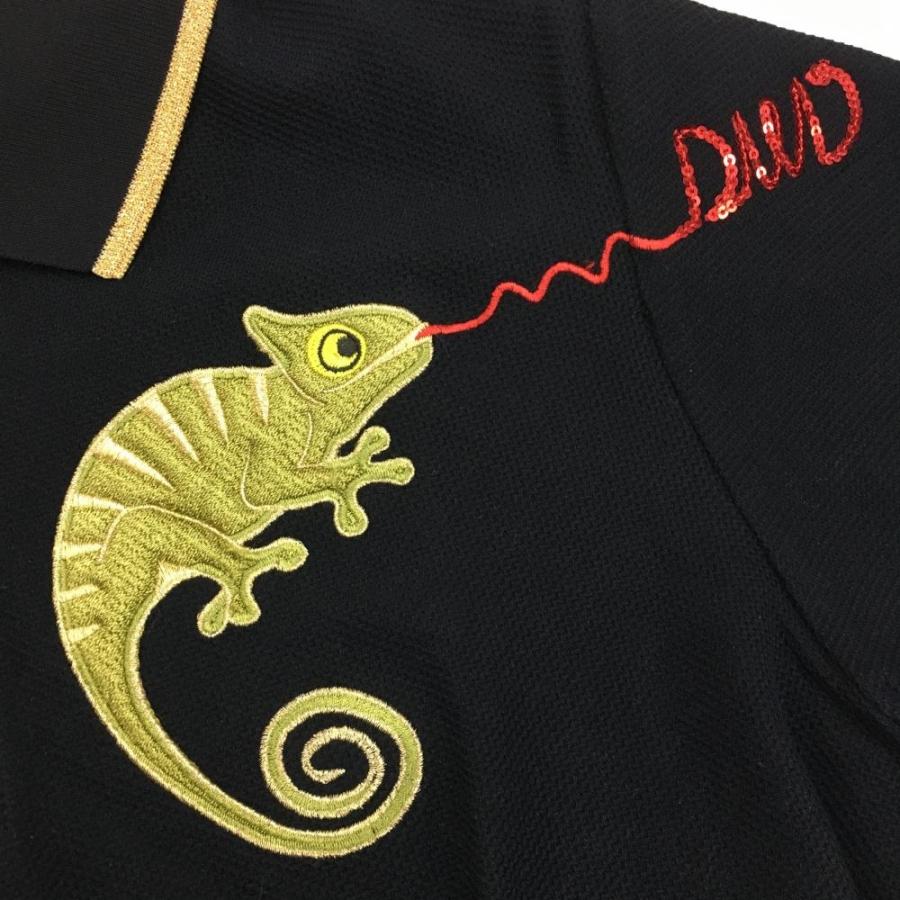 Dance With Dragon ダンスウィズドラゴン 切替半袖ポロシャツ 黒 Dance With Dragon ダンスウィズドラゴン 切替半袖ポロシャツ 黒