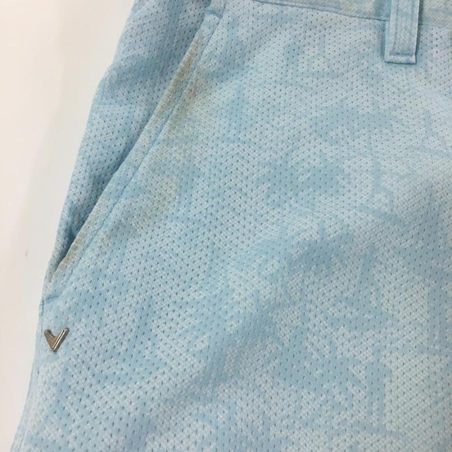 Callaway（キャロウェイ） メッシュハーフパンツ ライトブルー 総柄