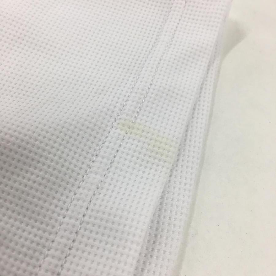 カルバンクラインゴルフ 半袖ポロシャツ 白×黒 前総柄 メンズ L