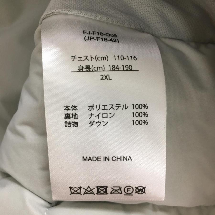 超美品】フットジョイ ダウンジャケット ライトグレー×白 ダウン100