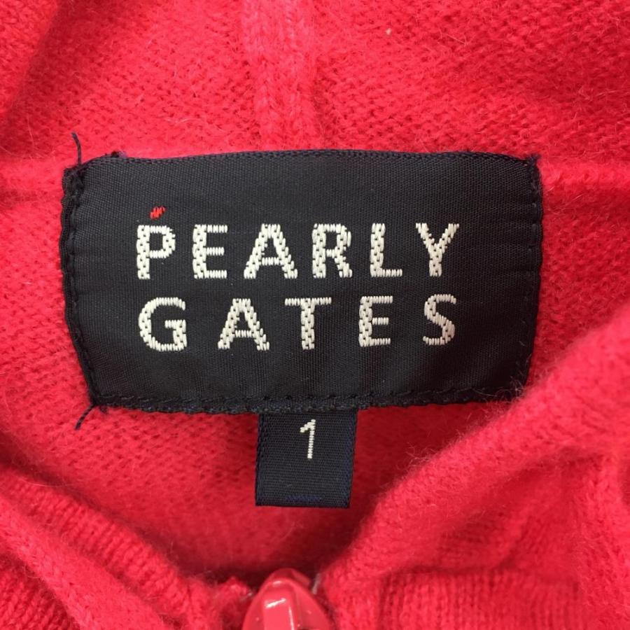 PEARLY GATES パーリーゲイツ ニットパーカー ピンク×黒