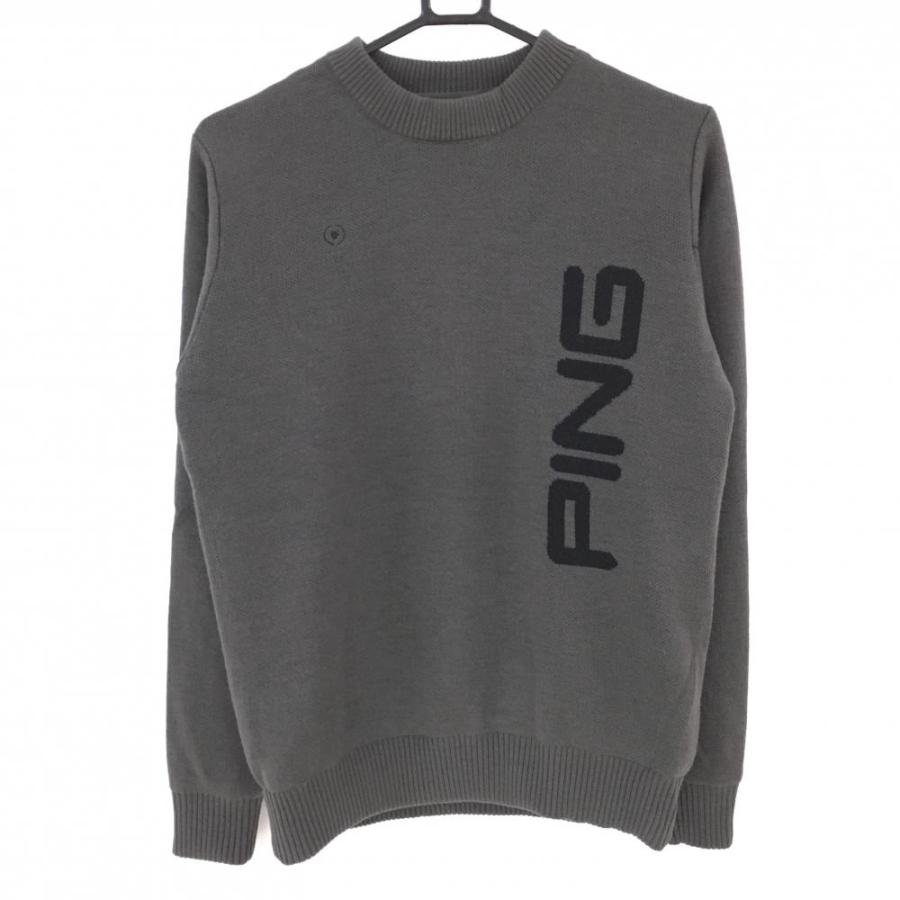 超美品】ピン リバーシブルセーター チャコールグレー スニード  