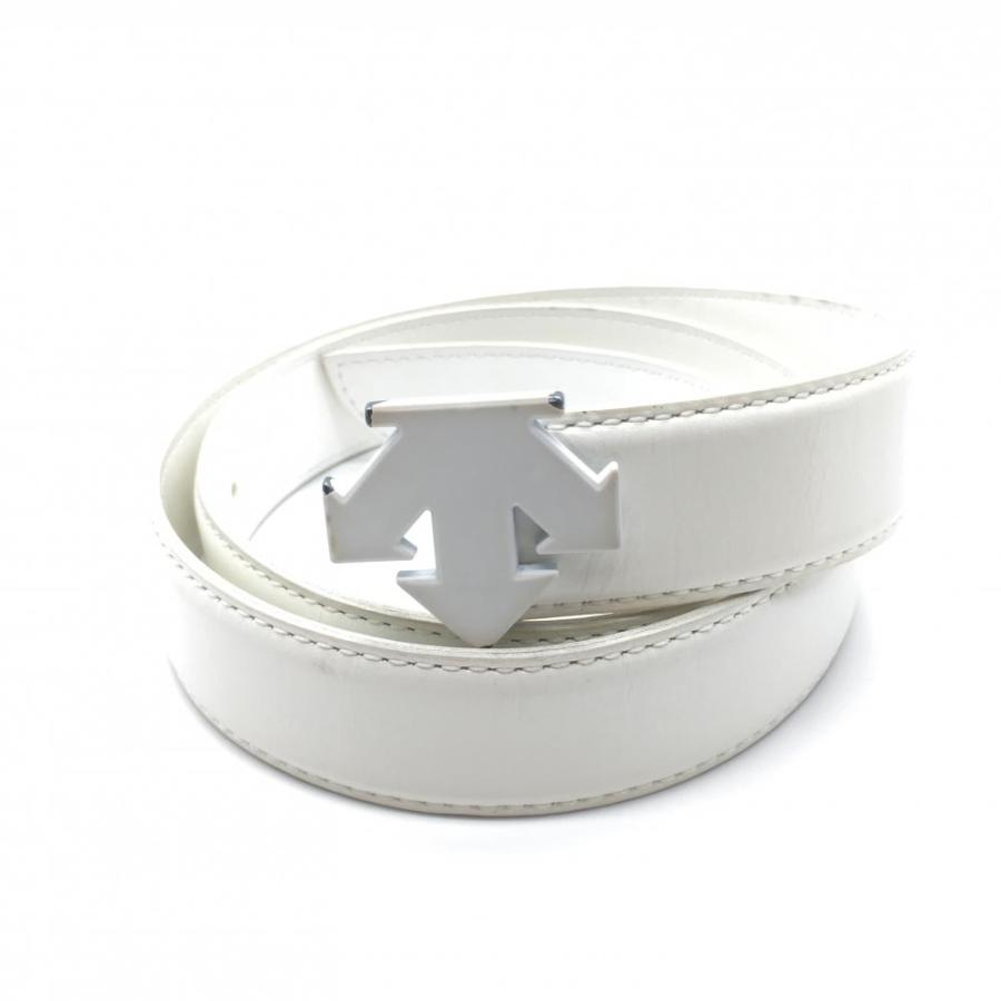 DESCENTE（デサント） トップ式ベルト 白 ロゴバックル レディース