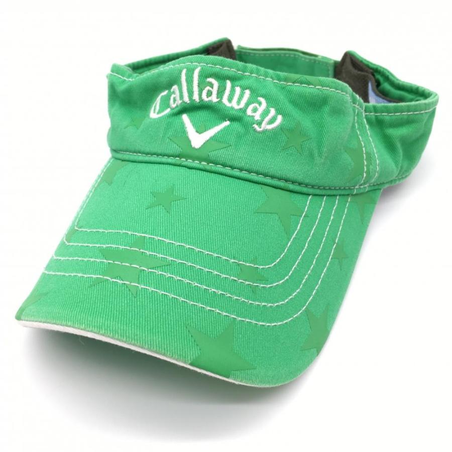 Callaway（キャロウェイ） サンバイザー ライトグリーン×白 星総柄 