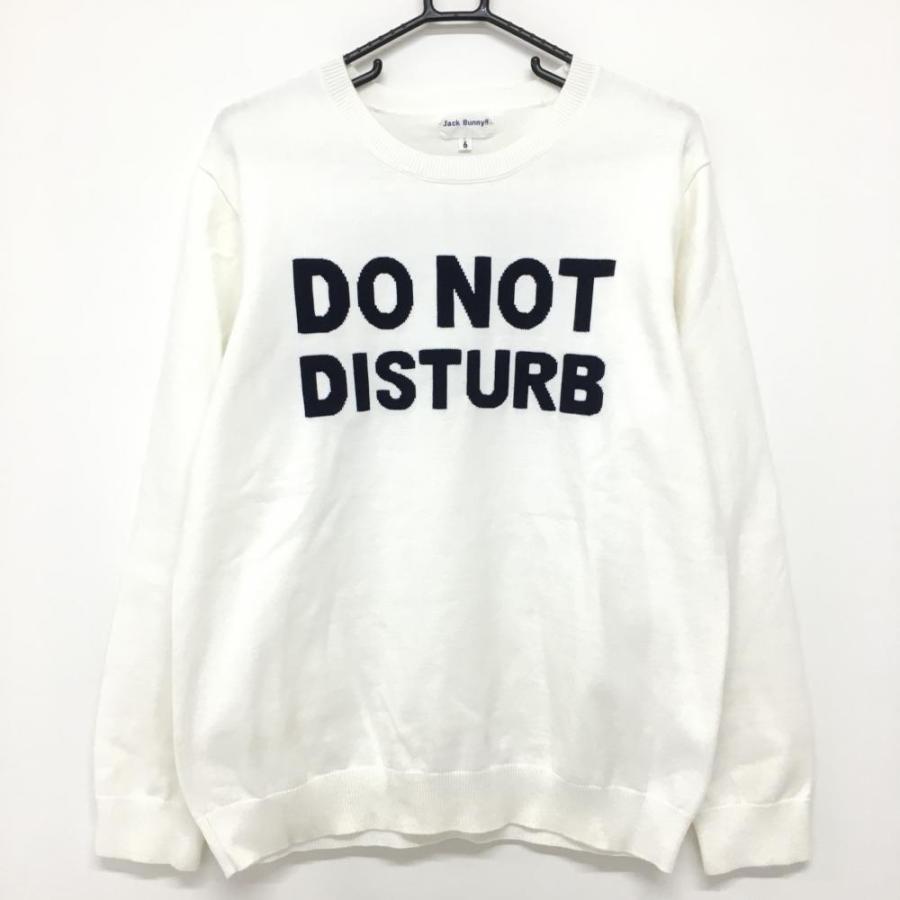 Jack Bunny!!（ジャックバニー） セーター 白×ネイビー コットン混