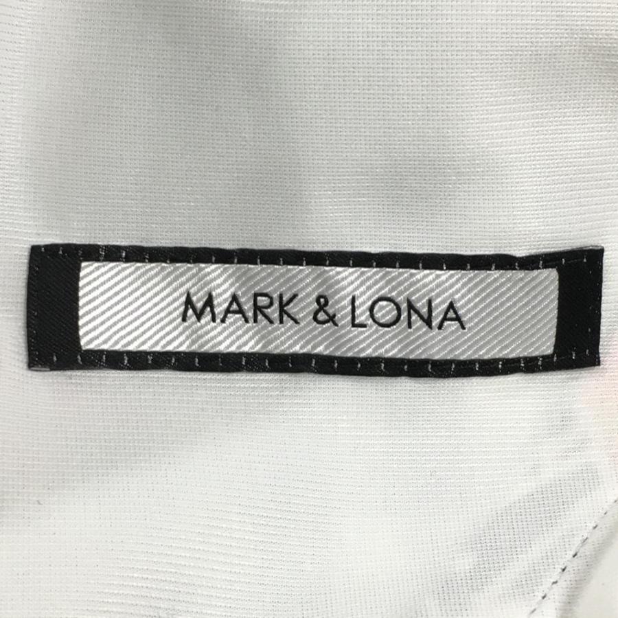 MARK&LONA（マークアンドロナ） ストレッチパンツ 黒×白 チェック柄×花