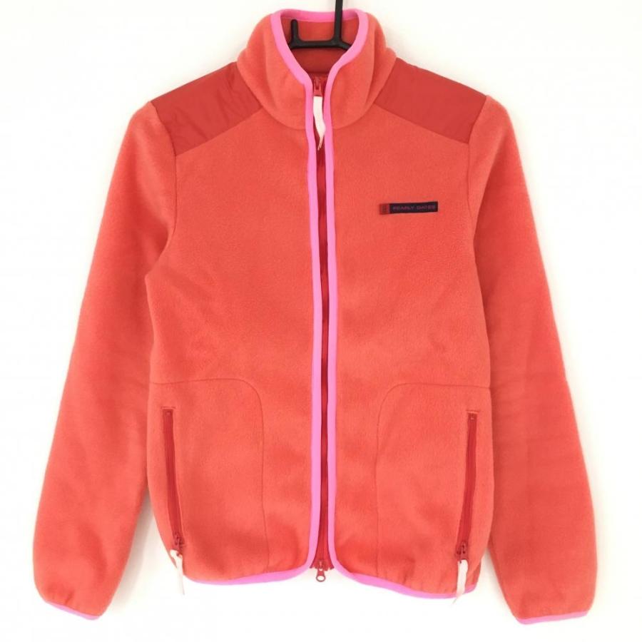 PEARLY GATES フリースジャケット サイズ1 PEARLY GATES パーリーゲイツ フリースジャケット ピンク×レッド