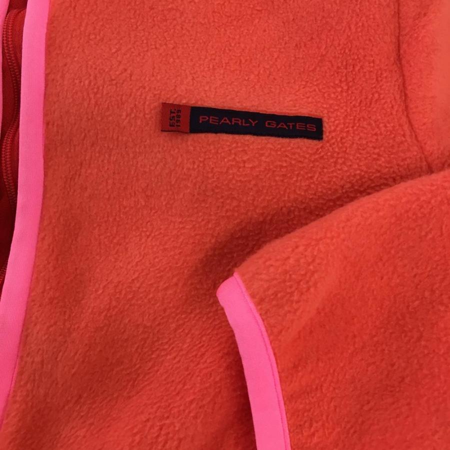 PEARLY GATES パーリーゲイツ フリースジャケット ピンク×レッド