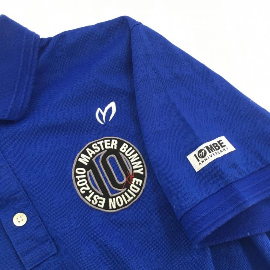 MASTER BUNNY EDITION マスターバニー 半袖ポロシャツ ブルー