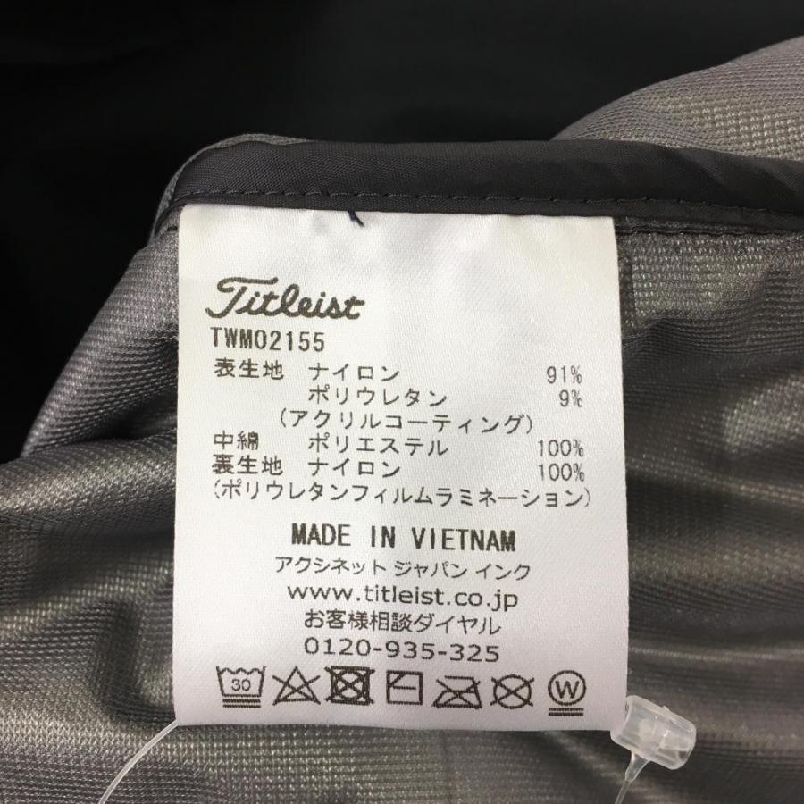 Titleist（タイトリスト） 中綿ナイロンジャケット 黒 シンプル 無地