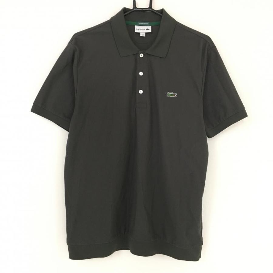 LACOSTE ラコステ 半袖ポロシャツ サイズ:8(XXL) ゴルフウエア/    グレー メンズ / 240001191909 LACOSTE（ラコステ） 半袖ポロシャツ グレー 裾リブ シンプル メンズ