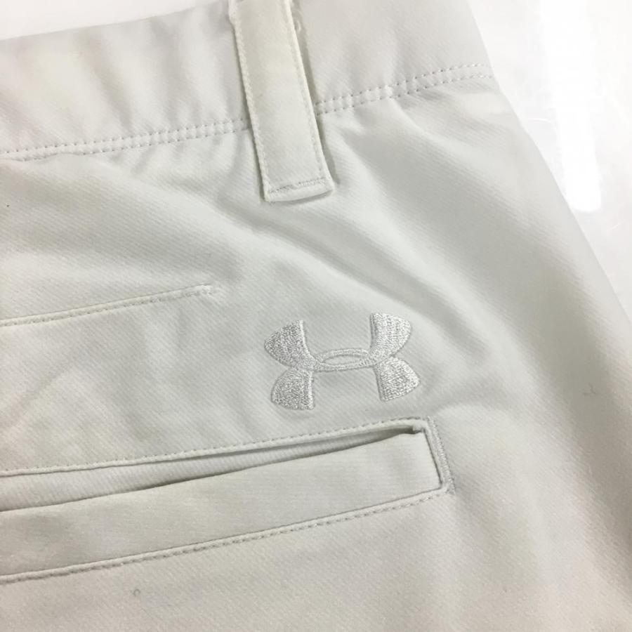 アンダーアーマー パンツ 白 シンプル ストレッチ メンズ 32/32 ゴルフ