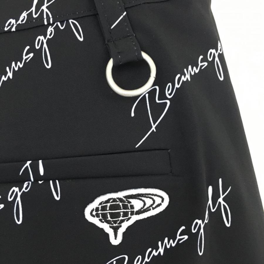 BEAMS（ビームス） ビームスゴルフ ストレッチスカート 黒×白 ロゴ総柄