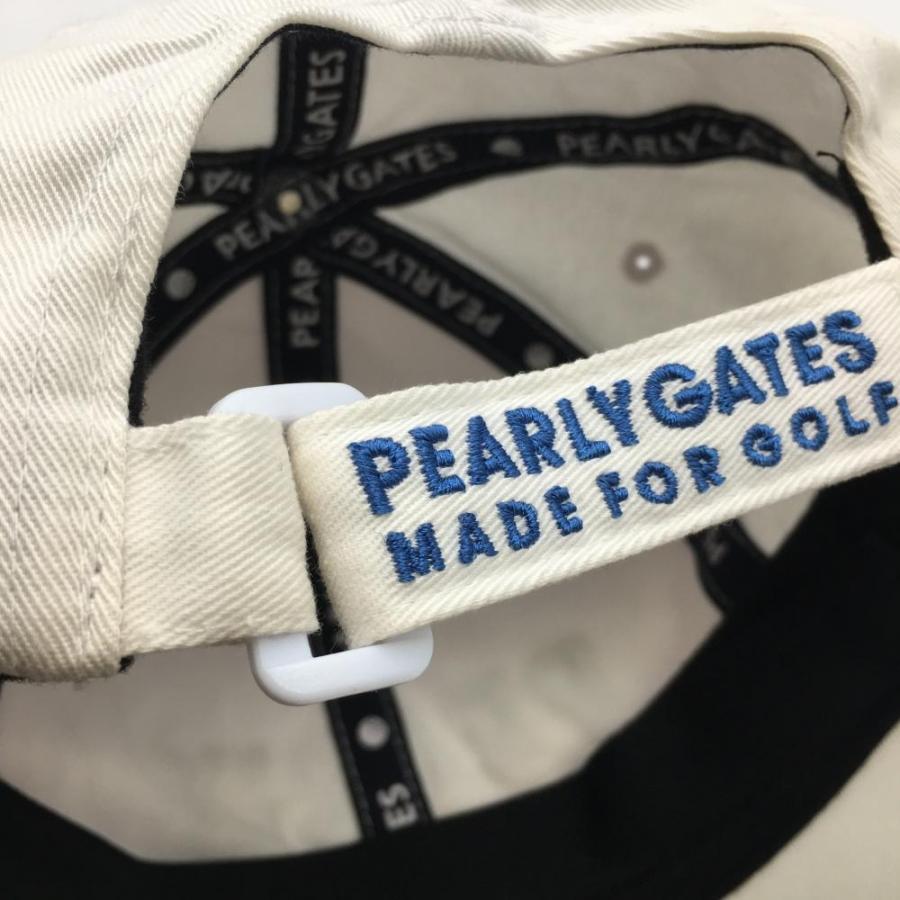 PEARLY GATES（パーリーゲイツ） キャップ 白×ネイビー ニコちゃん