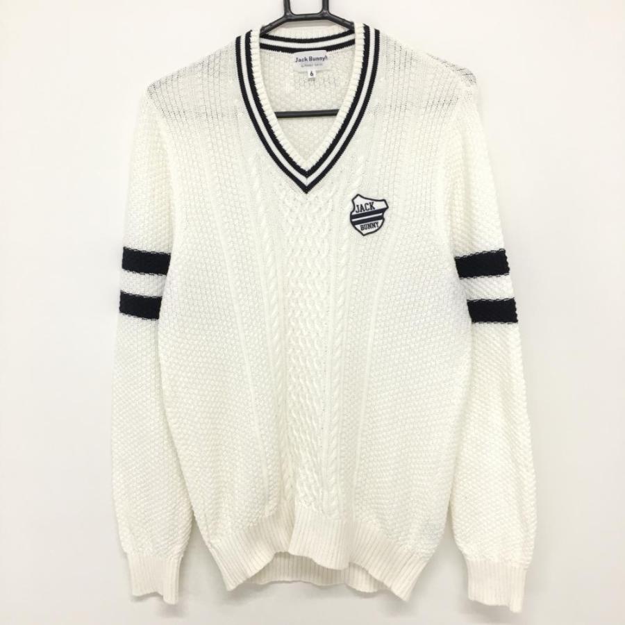 極美品✨ジャックバニー ケーブル編みセーター ゴルフ レディース 白 S 極美品✨ジャックバニー ケーブル編みセーター ゴルフ