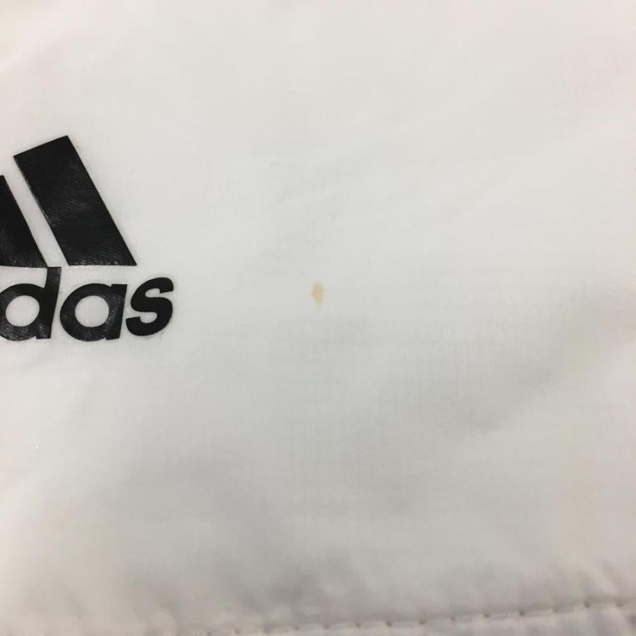 adidas アディダス ジャケットブルゾン 白×黒 黒ライン 裏地 adidas アディダス ジャケットブルゾン 白×黒 黒ライン 裏地