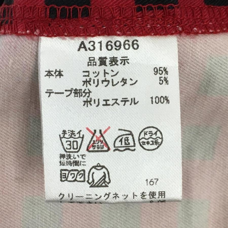 archivio（アルチビオ） スカート レッド×黒 ブロック総柄 サイド